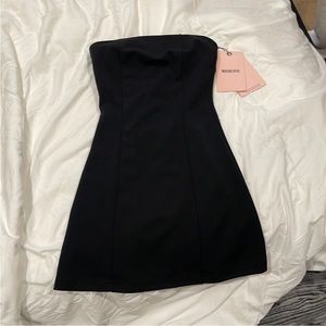 miscreants Black strapless dress